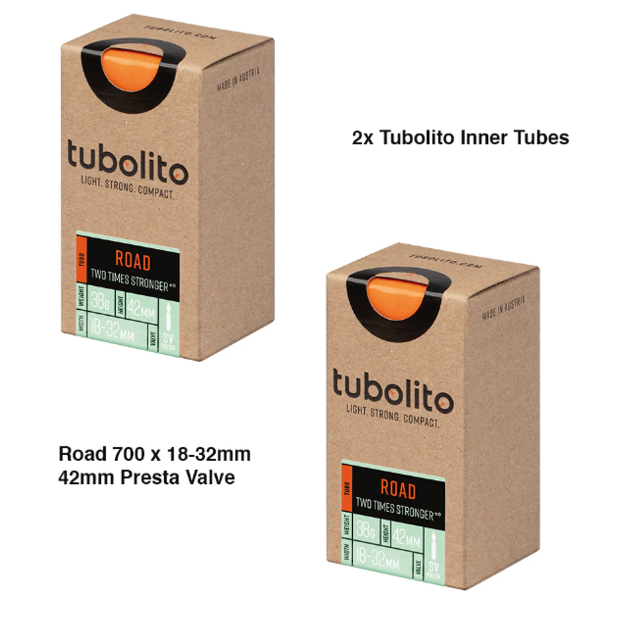 2x Tubolito Tubo 700C Road 700 x 18-32mm Presta Valve - Image 6