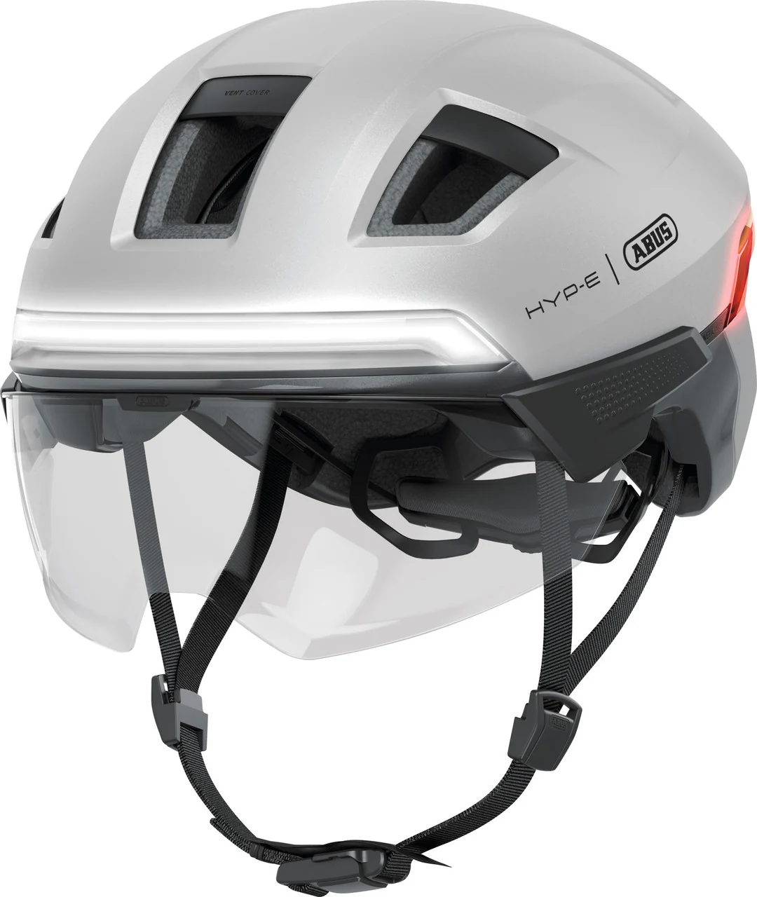 ABUS HYP-E ACE Urban The Ultimate Safe Commuting Helmet in Gleam Silver ( DUE THIS SUMMER ) - Image 2