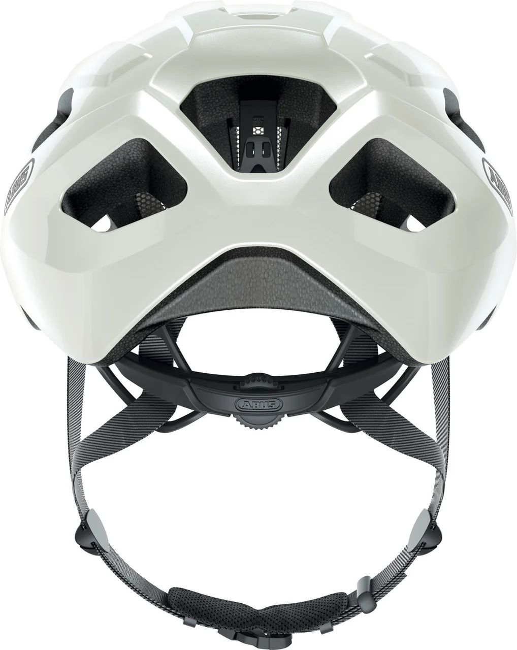 ABUS Macator Road Bicycle Helmet in Pearl White - Image 2