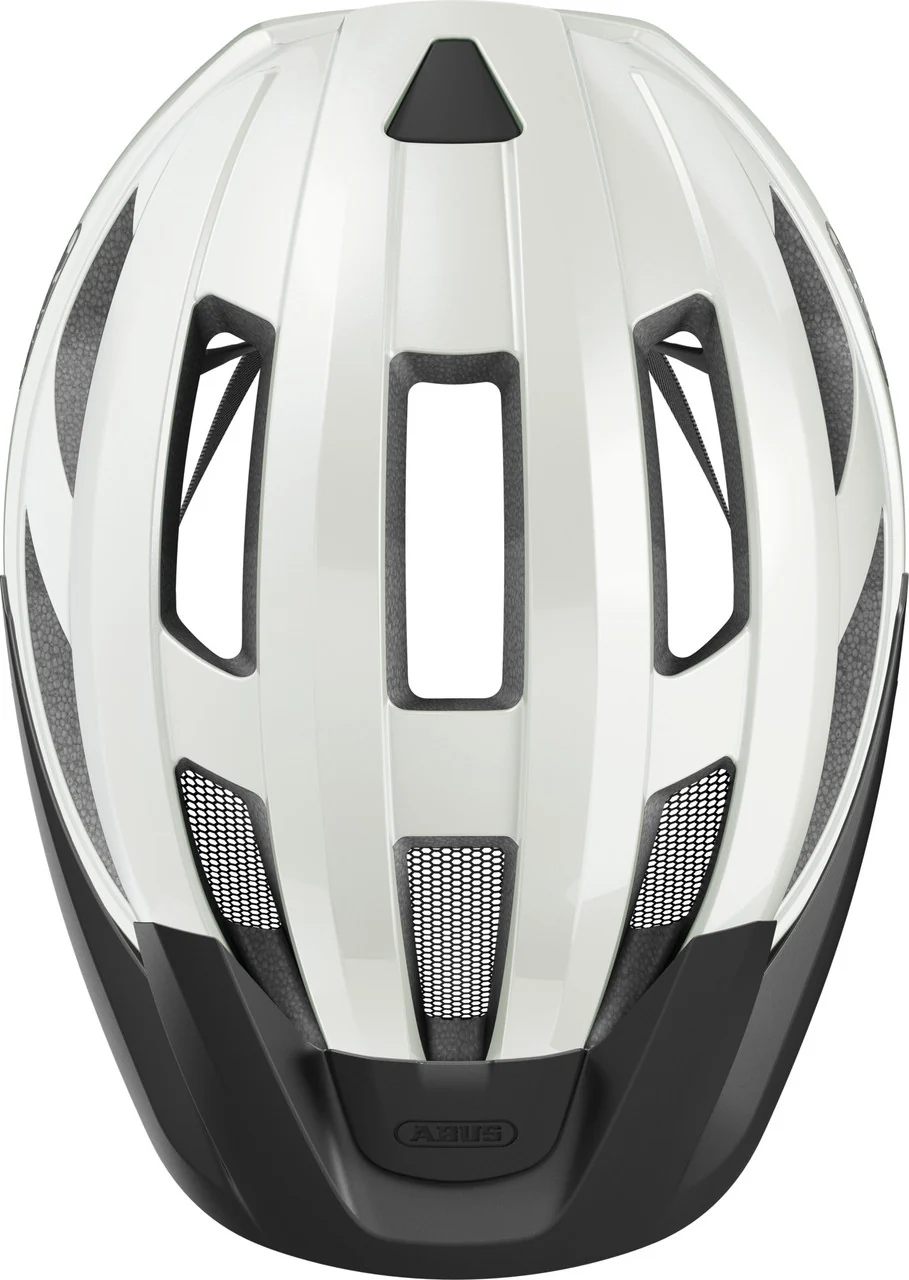 ABUS Macator Road Bicycle Helmet in Pearl White - Image 3