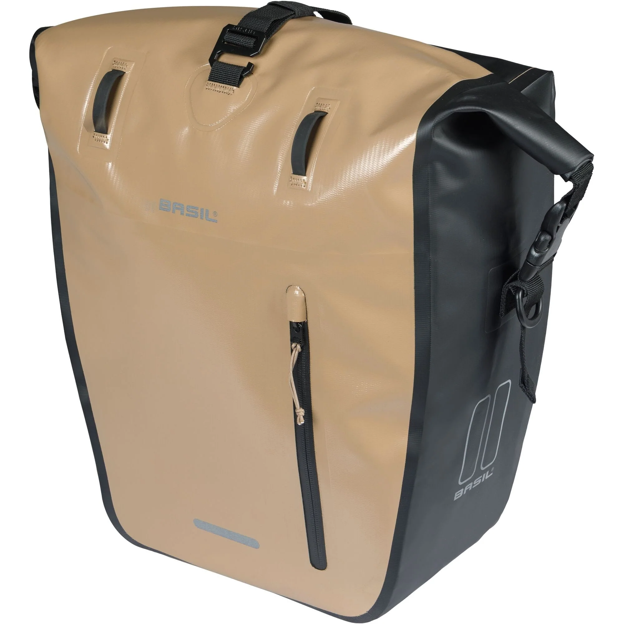 Basil Rivo 12-15L Single Bag Tarpaulin MIK Hooks Sand Black
