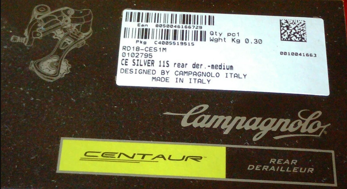 Campagnolo Centaur 11 Speed 2018 Rear Derailleur In Silver Medium Cage RD18-CES1M - Image 3