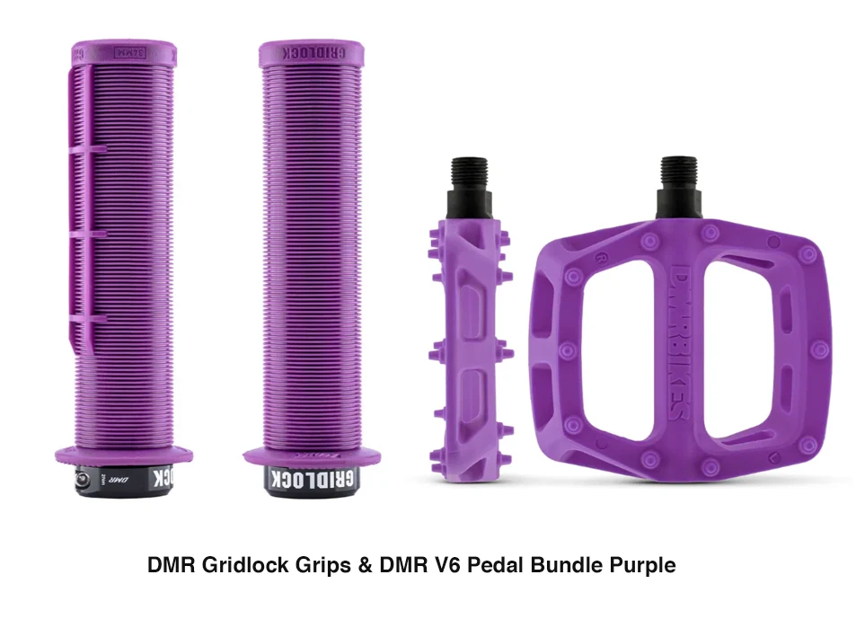 DMR Gridlock Grip MTB BMX DH Bundle & DMR V6 Pedals - Image 4