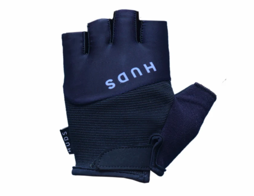 HUDS Fingerless Cycling Mitts In Blue Road Gravel and MTB - Image 10
