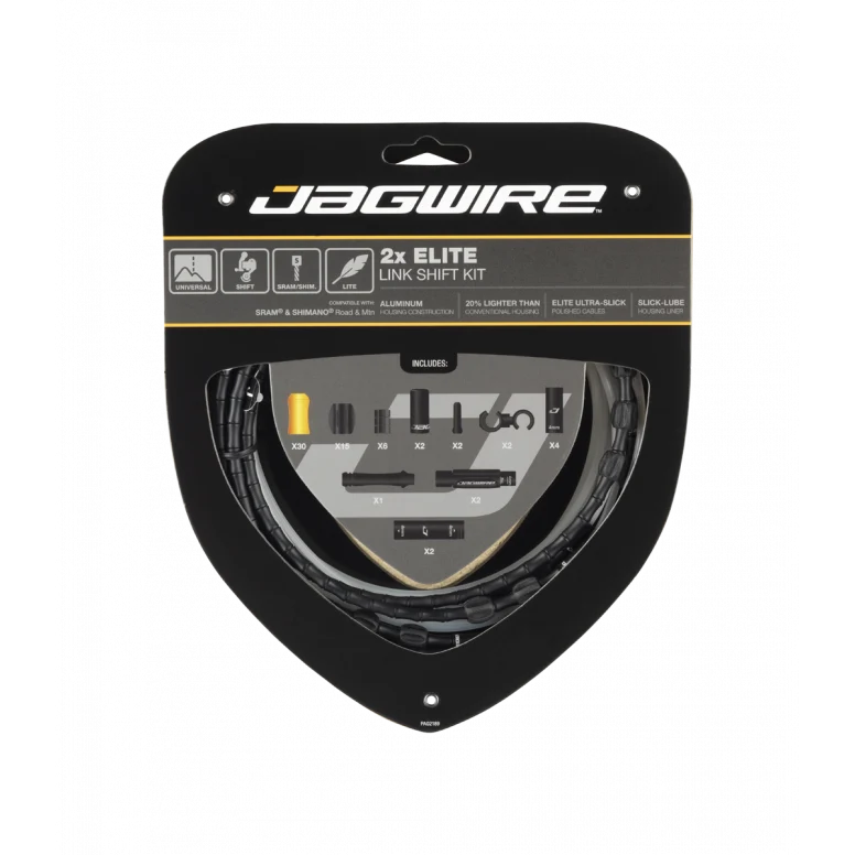 Jagwire Elite Link Shift Road MTB Gravel Cable Kit 2x