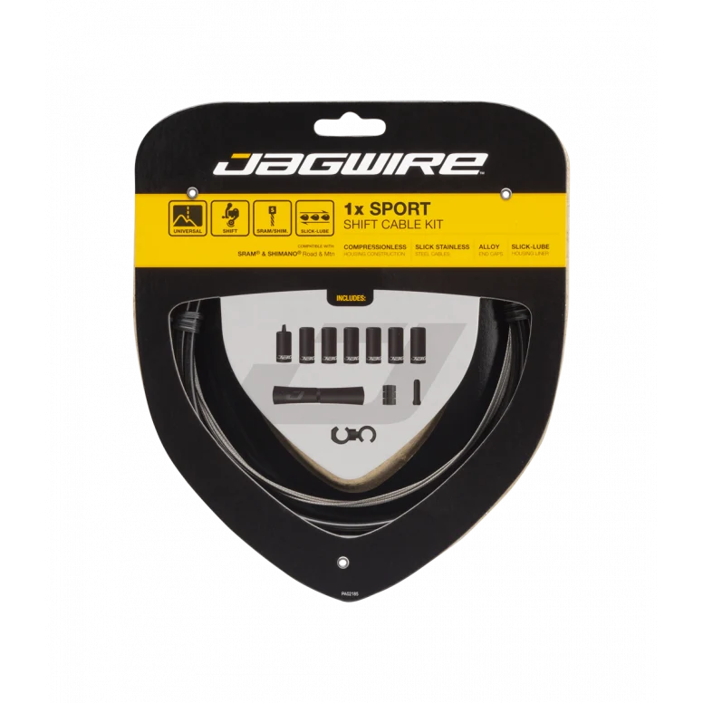 Jagwire Sport MTB Road Gravel Shift Cable Kit 1x In Black