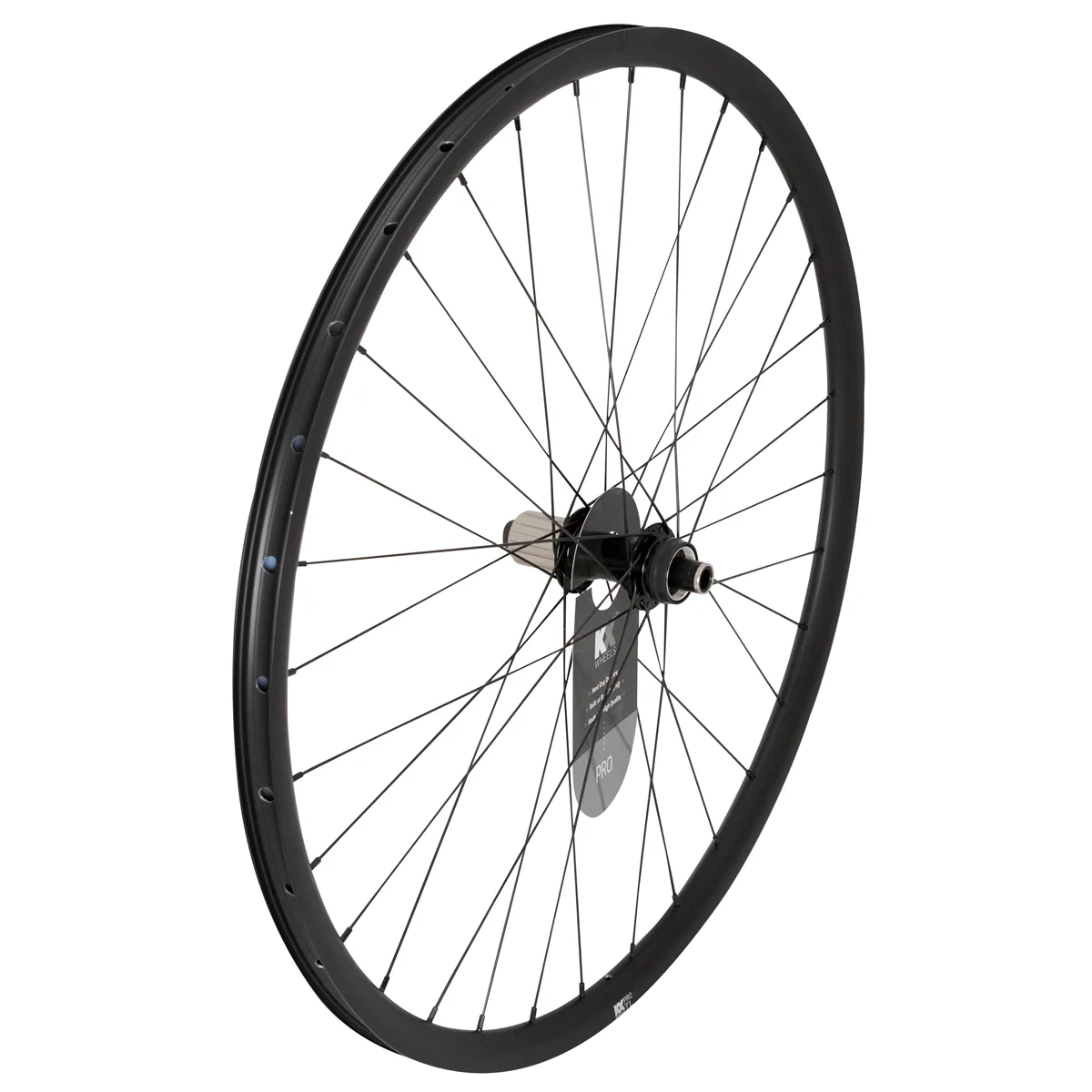 KX Pro 700c Gravel Disc Brake Tubeless Thru Axle Wheels in Black - Image 3