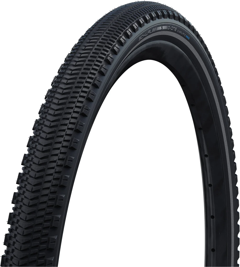 Schwalbe G-One Overland 365 4Season TLE Gravel Folding Tyre in Black/Reflex