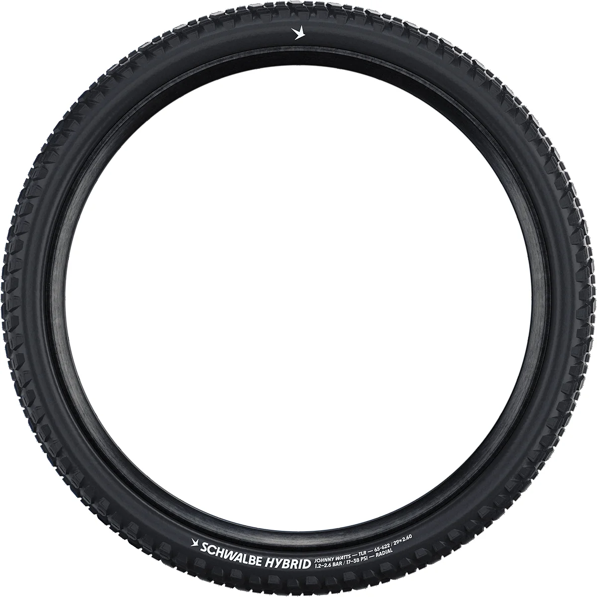 Schwalbe Hybrid Johnny Watts TLR Tubeless Folding Tyre in Black - Image 2