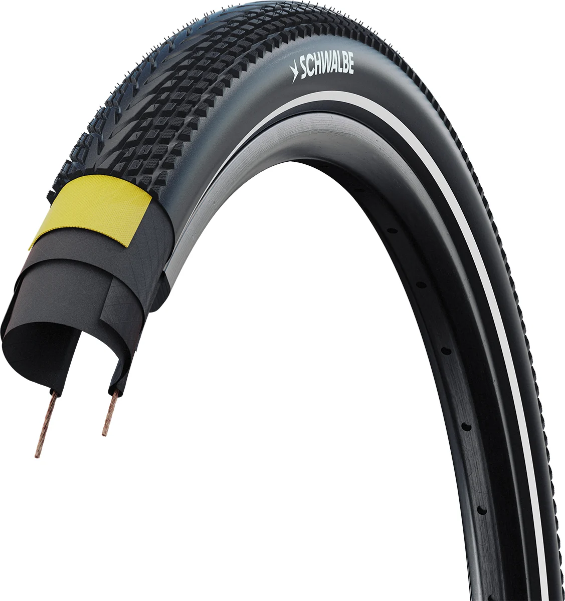 Schwalbe Marathon Almotion Pro TLR Tubeless Folding Trekking Tyre in Black/Reflex - Image 2