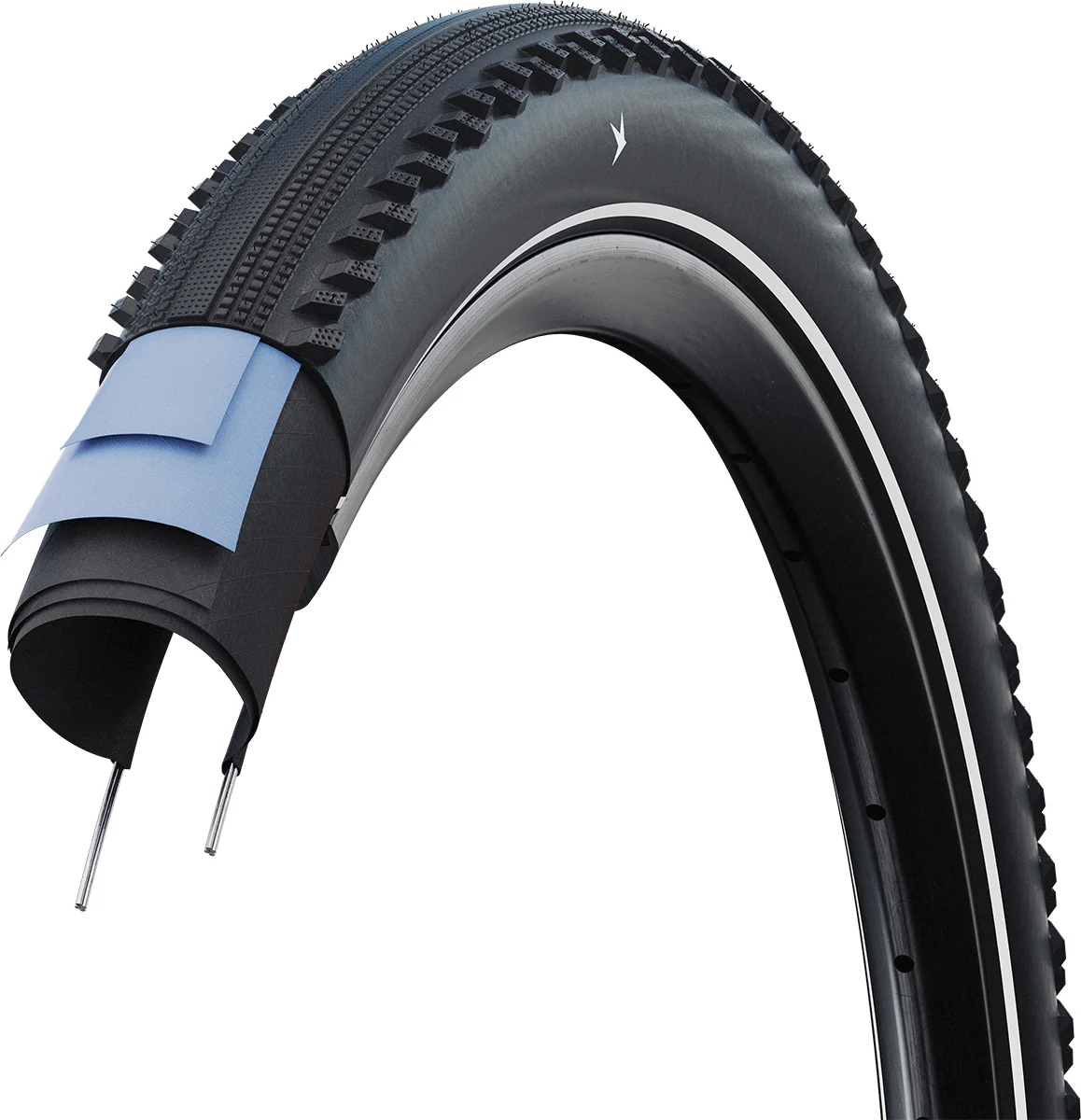 Schwalbe Motion Hurricane Wired Gravel Tyre in Black/Reflex - Image 2