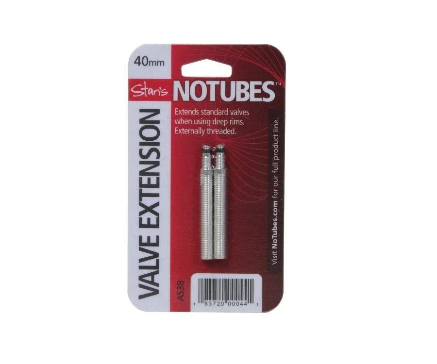 Stan's No Tubes Threaded CNC Valve Extenders | 2 x 40mm