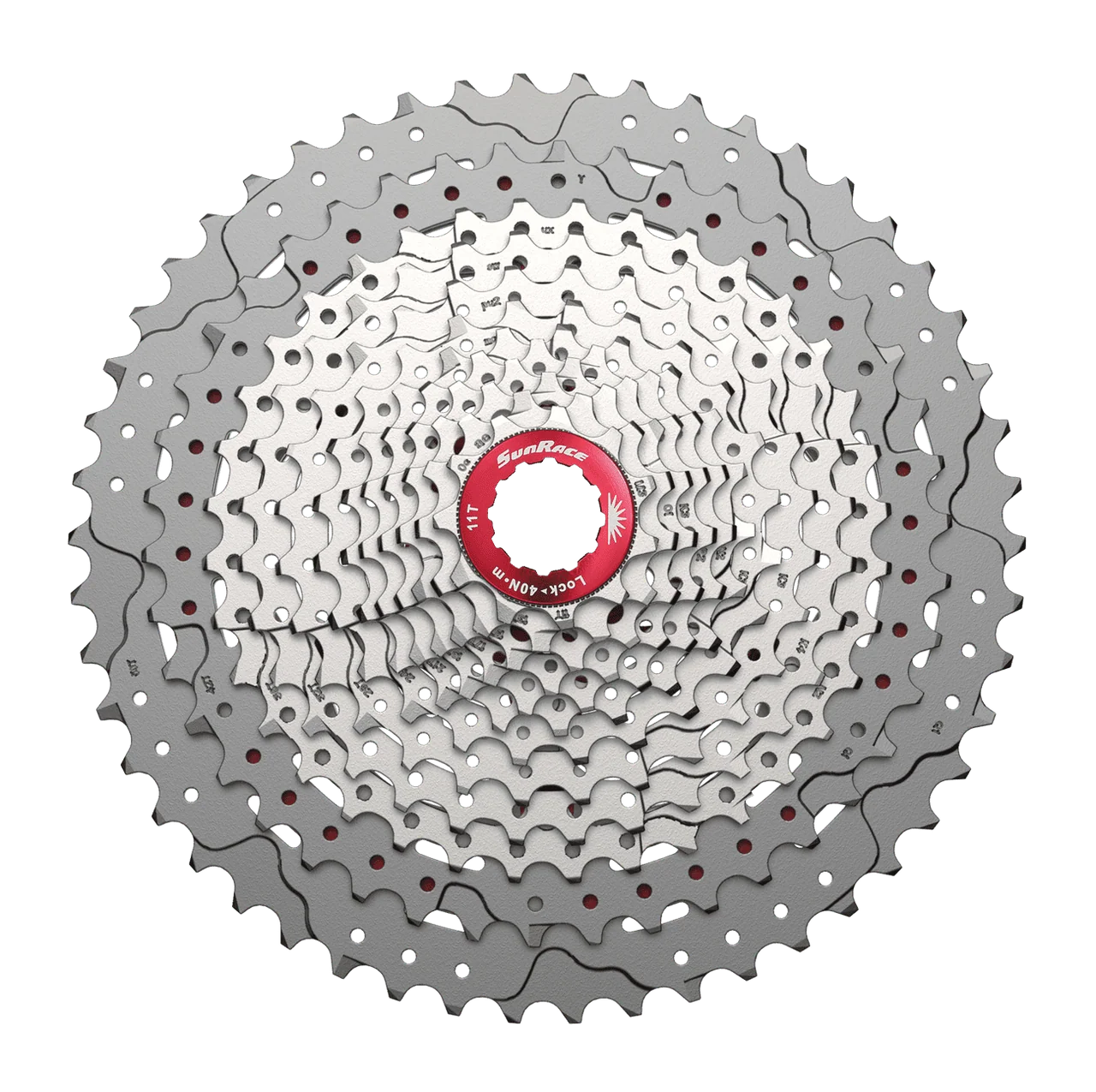 Sunrace CSMZ800 12 Speed Wide Ratio MTB Cassette 11-51 In Silver- Shimano Compatible