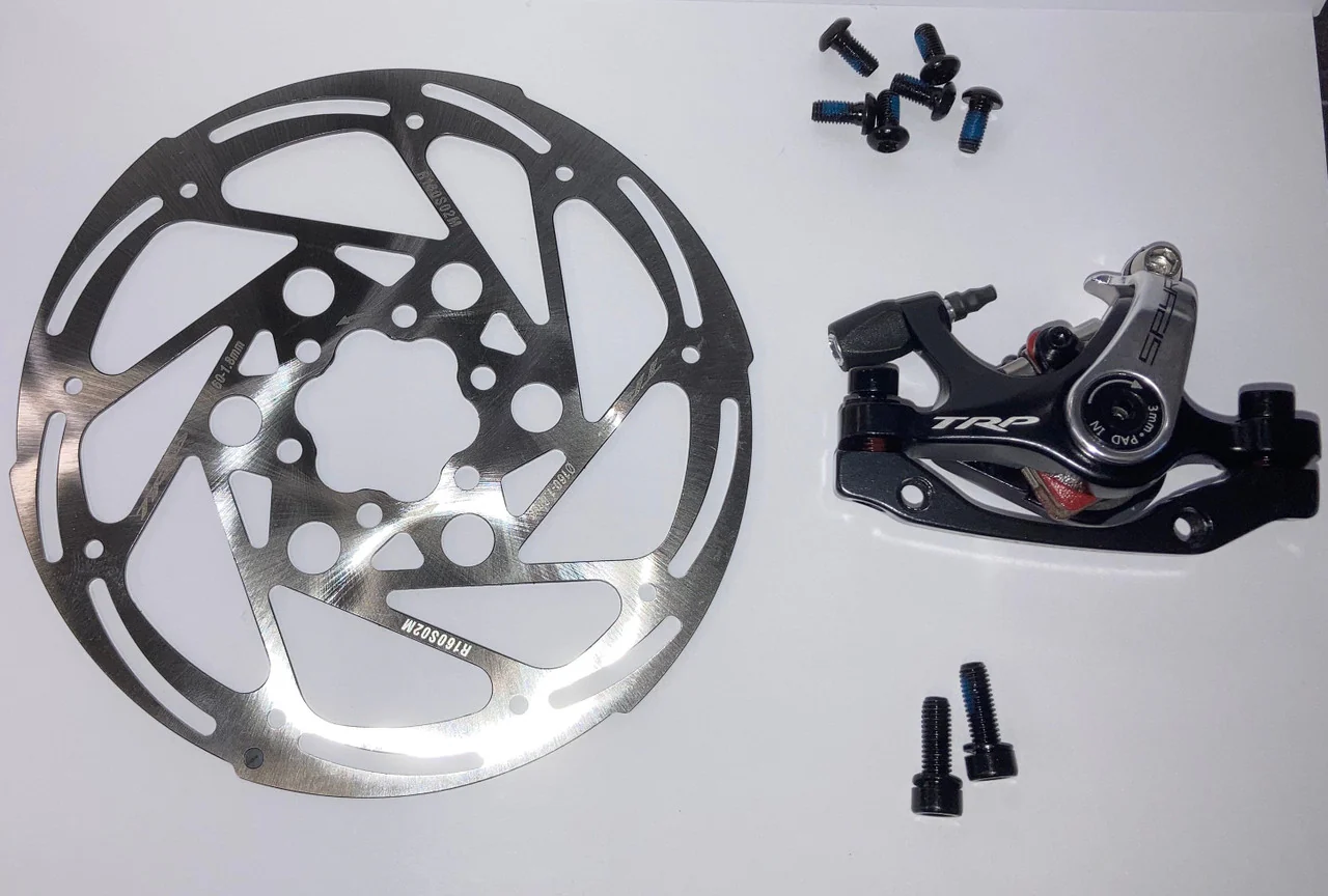 Tektro TRP Spyre Road Front Post Mount Disc Brake Calliper and Rotor 160mm